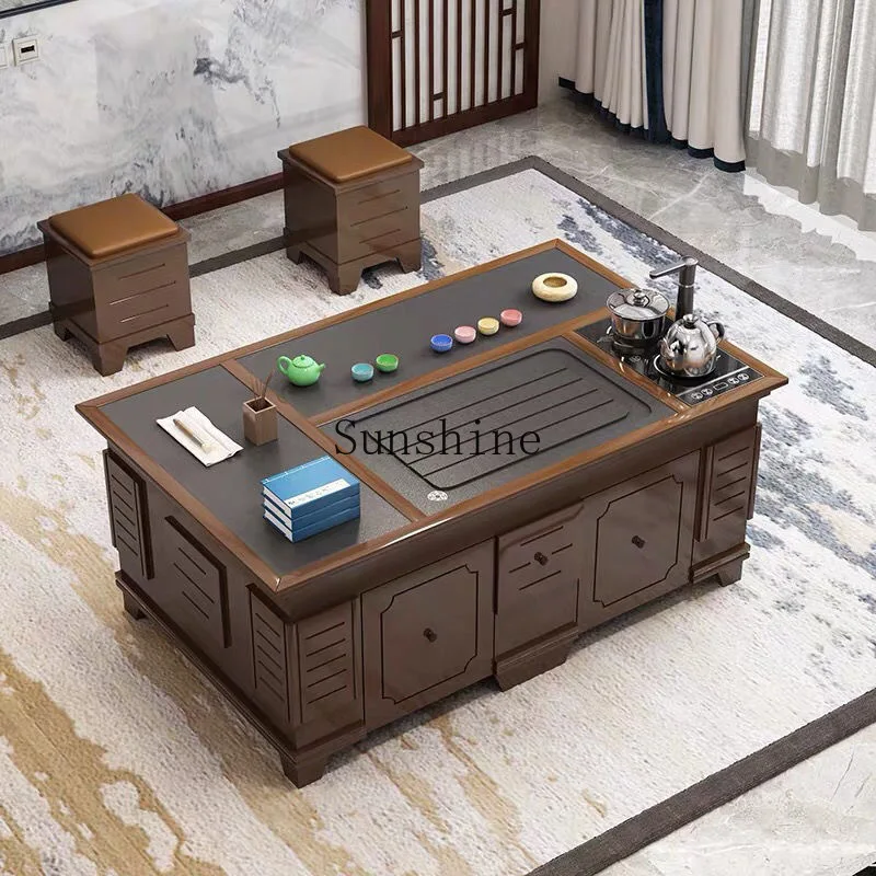 

TT living room home office tea table with kettle fire stone coffee table tea set