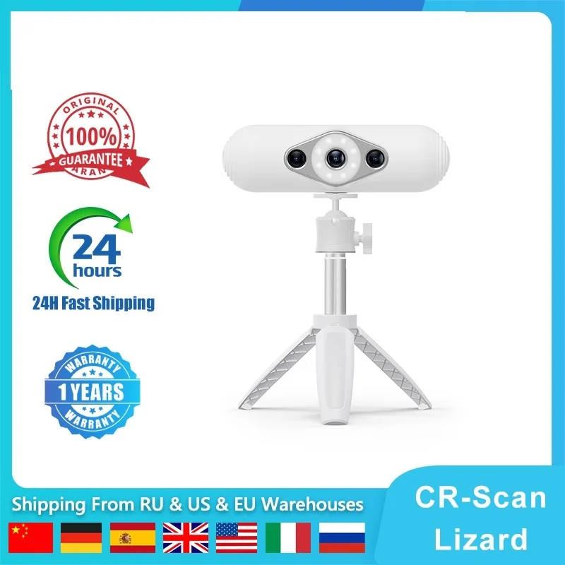 Top CR-Scan Lizard Premium Portable 3D Scanner with 0.05mm Accuracy High Efficiency No-marker Scanning for All 3D Printers