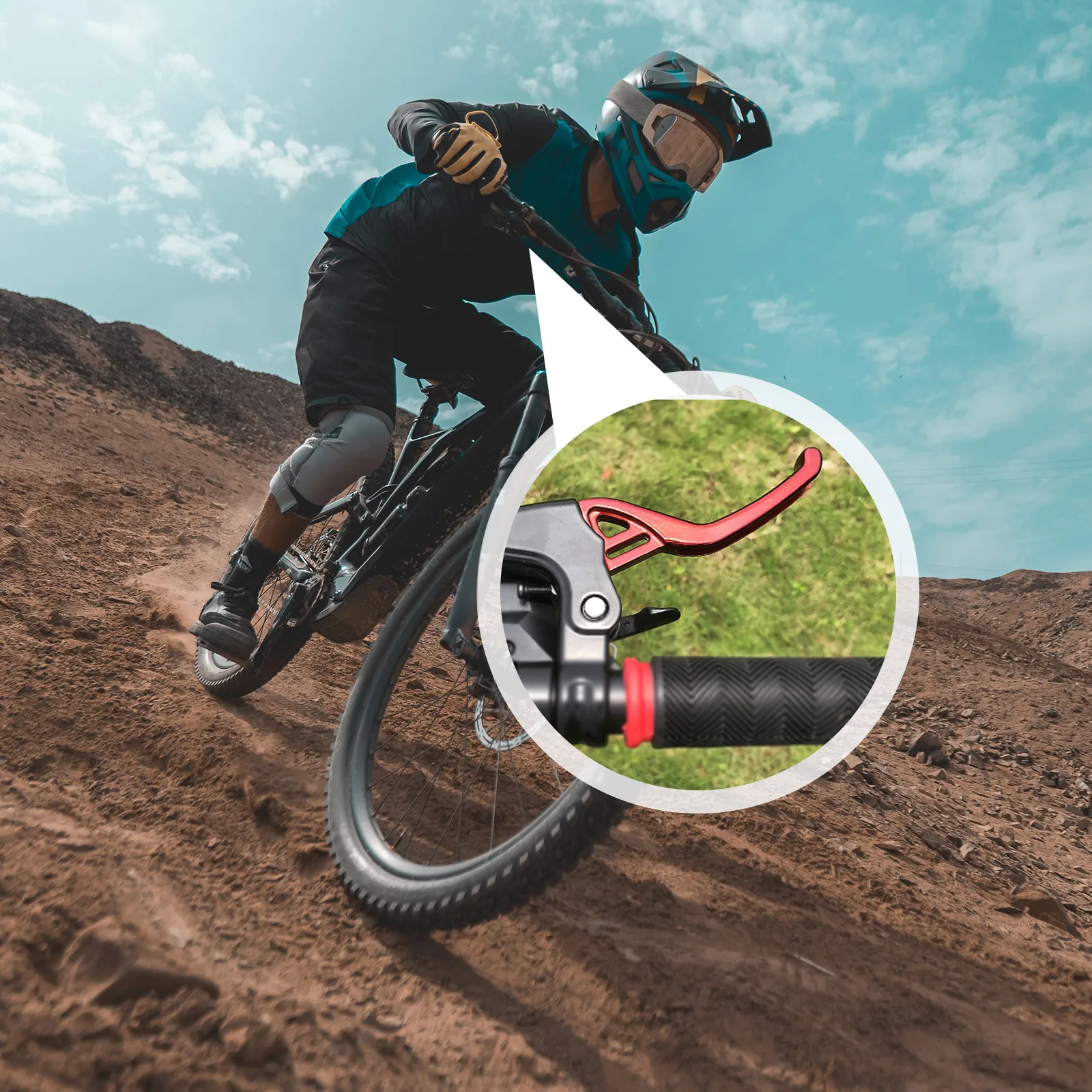 

1Pair Premium Aluminum Brake Levers Smooth Operation Wear-Resistant Bike Brake Handles Mountain Bike Braking Lever