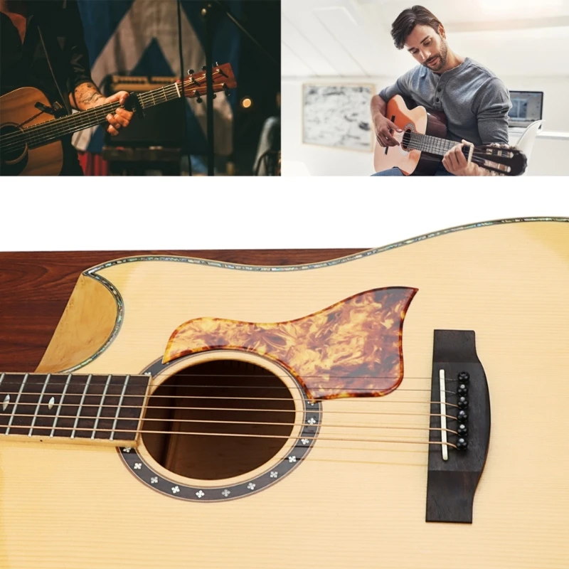 1PC Cellulose Guitar Pickguard Scratch Plate Self-Adhesive Pickguard Sticker Guard Plate for Cool Acoustic Guitar Parts