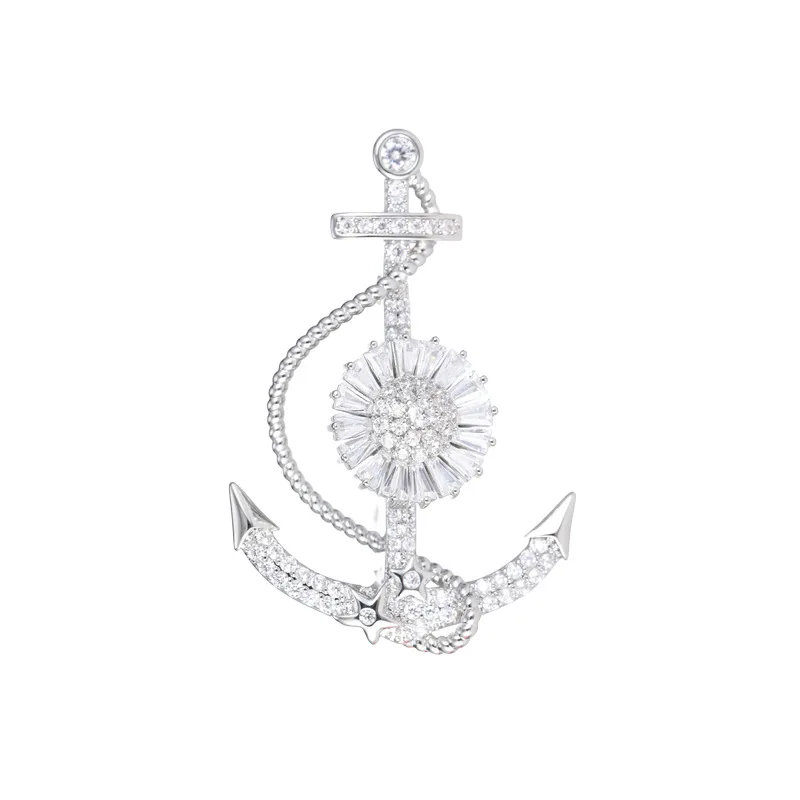 Spille di ancoraggio, corpetti per abiti di fascia alta, distintivi in stile navale alla moda per uomo e donna, camicie, accessori per il risvolto