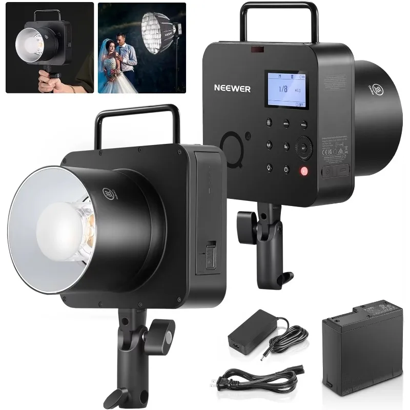 Q4 400Ws 2.4G TTL Outdoor Studio Flash Strobe ,1/8000 HSS 2800mAh Battery Powered Photography Monolight