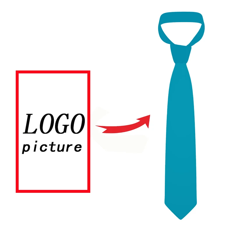 Personalized LOGO custom printed tie unisex polyester fashion party wedding personalized your picture/logo/text tie