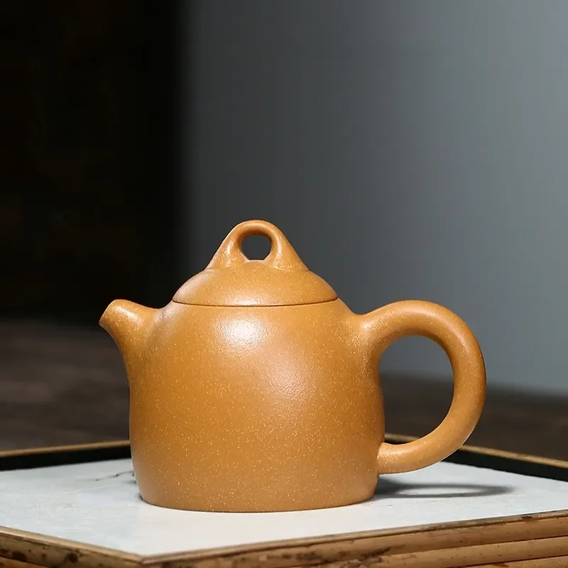 Yixing Ore Golden Duan Mud Zisha Teapots Hand Made Purple Beauty Kettles Tea Pot Ball Hole Filter Set Gift