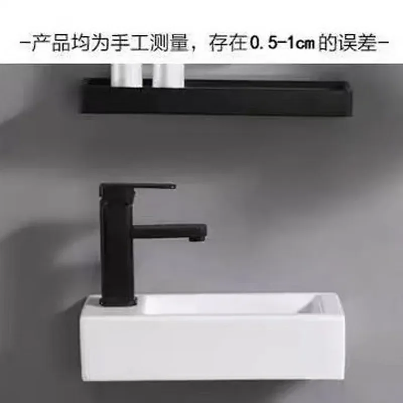 36cm Wall Mounted Bathroom Sink Narrow Wash Basin for Small Apartment Balcony Compact Lavatory