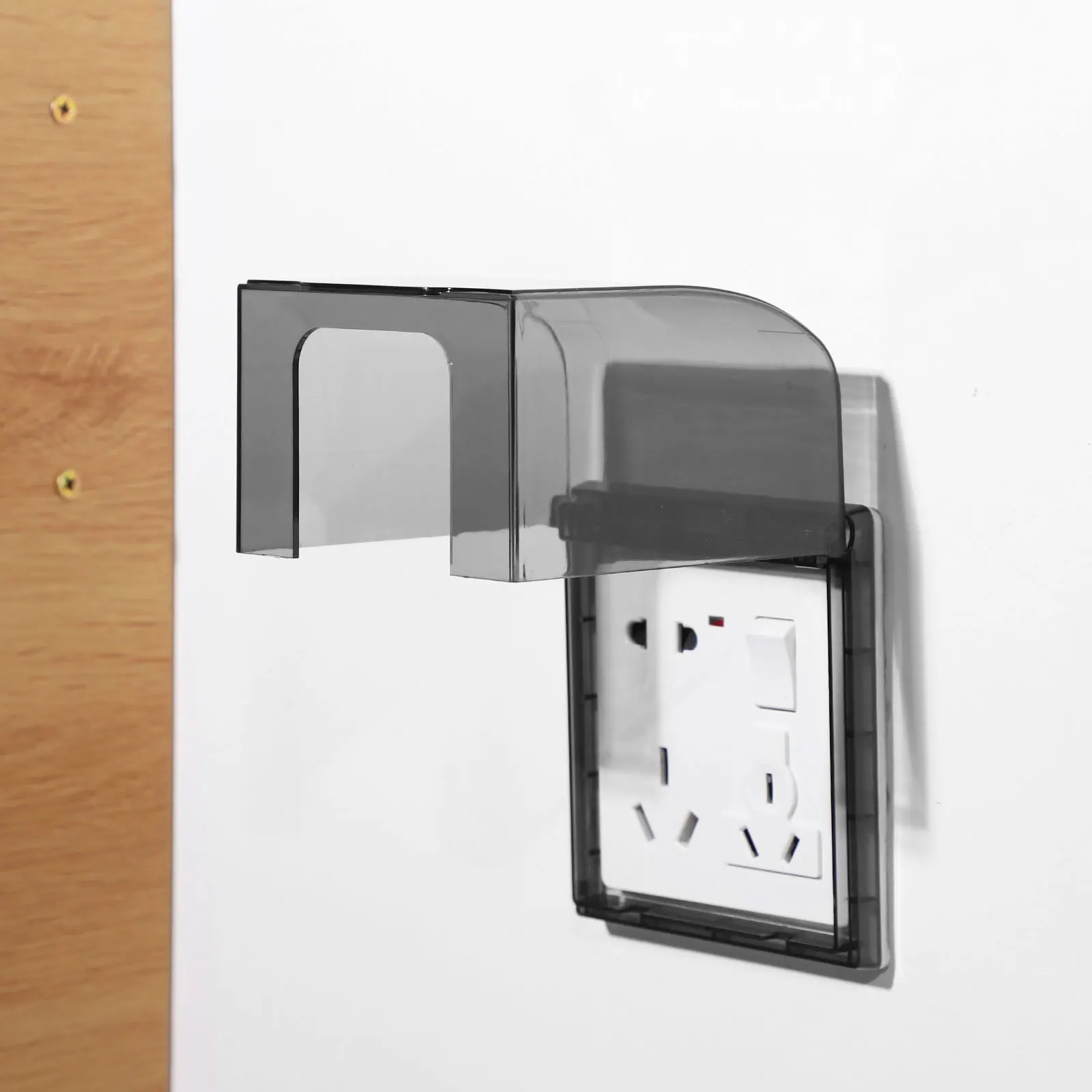 

Durable Plastic Transparent Waterproof Outlet Cover Electrical Socket Protector for Bathroom Office Home Wall Socket Protection