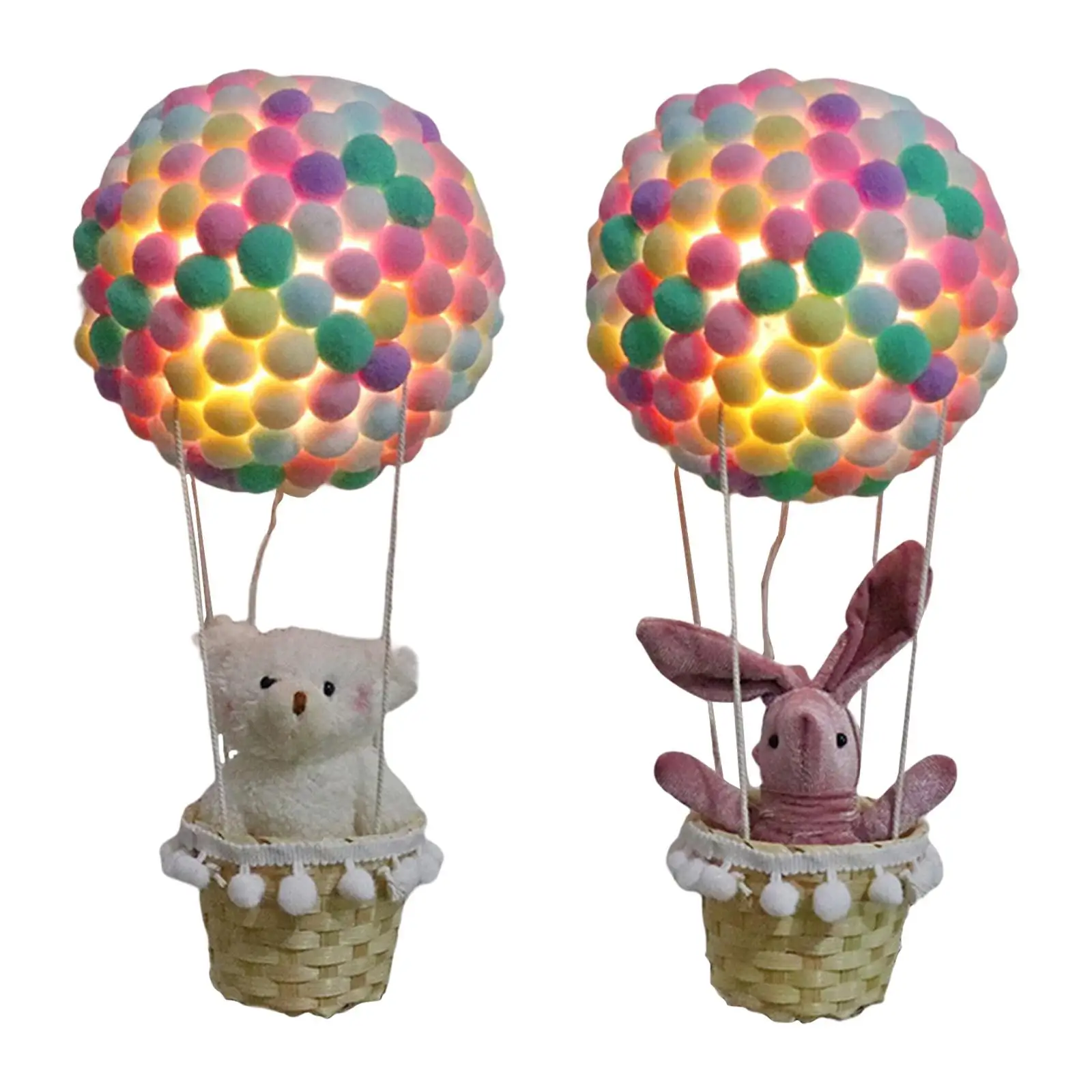 Creative Hot Air Balloon Night Light Material Package DIY Baby Handmade Kids Girls Night Lamp for Party Birthday Gift Home Decor