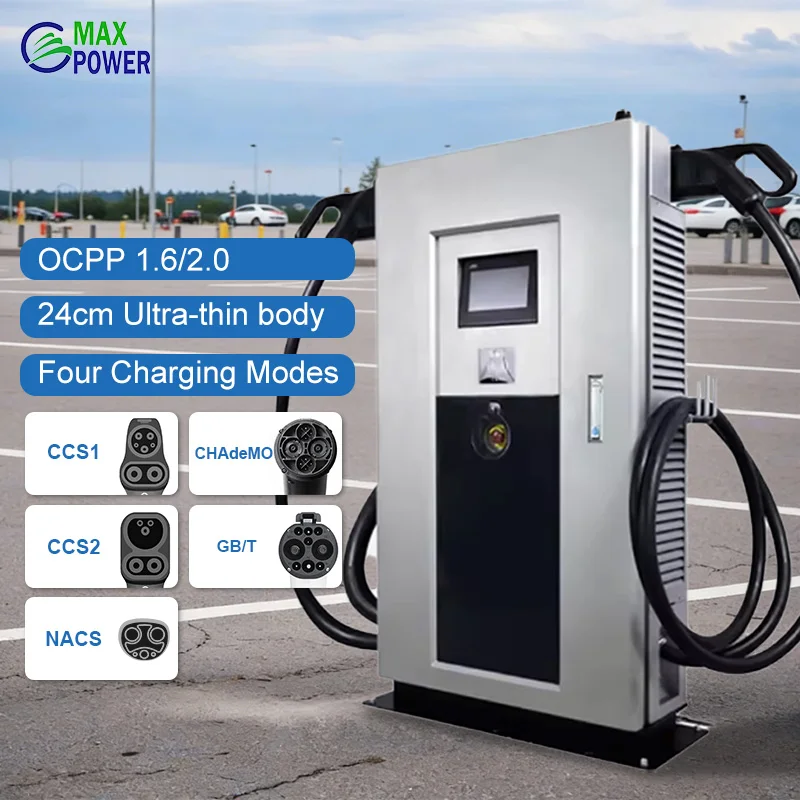 Floor Mounted CCS1 NACS  60kW Electric Car Charger Station DC EV Charging Pile with 2 Connector