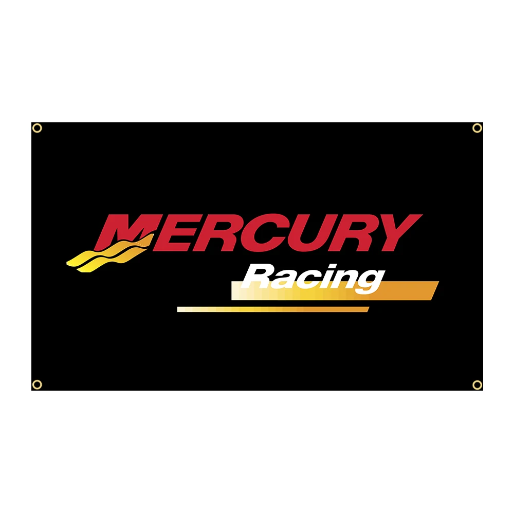 90x150cm Mercury Racing Flag Polyester Printed Garage or Outdoor Decoration Banner Tapestry