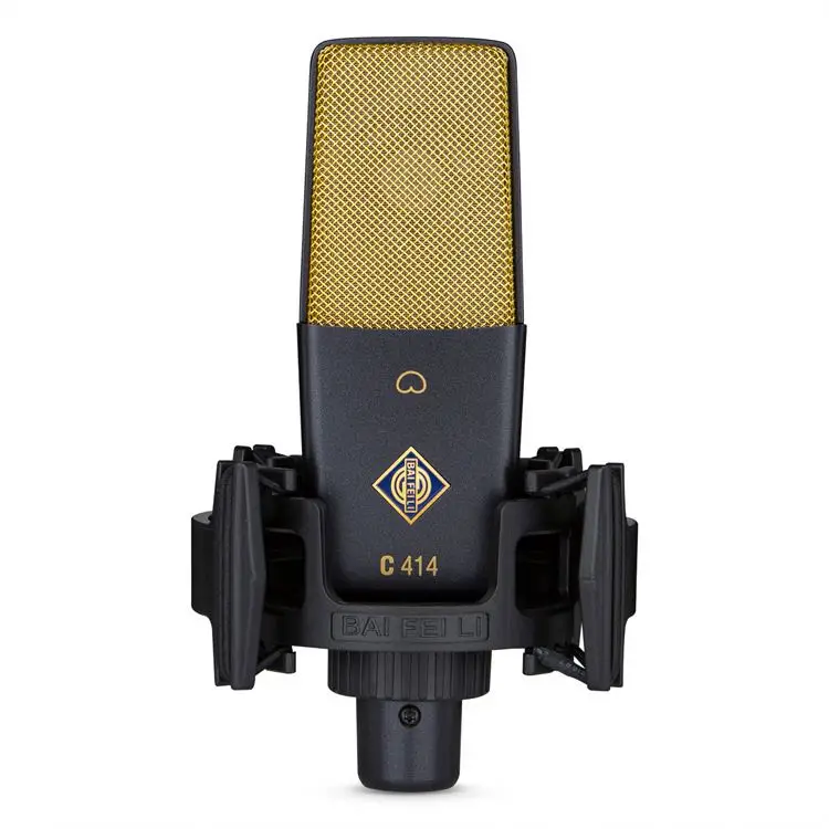 BAIFEILI C414 Professional Condenser Mic Studio Singing Microphone for Karaoke Podcast Recording Tiktok Live Streaming
