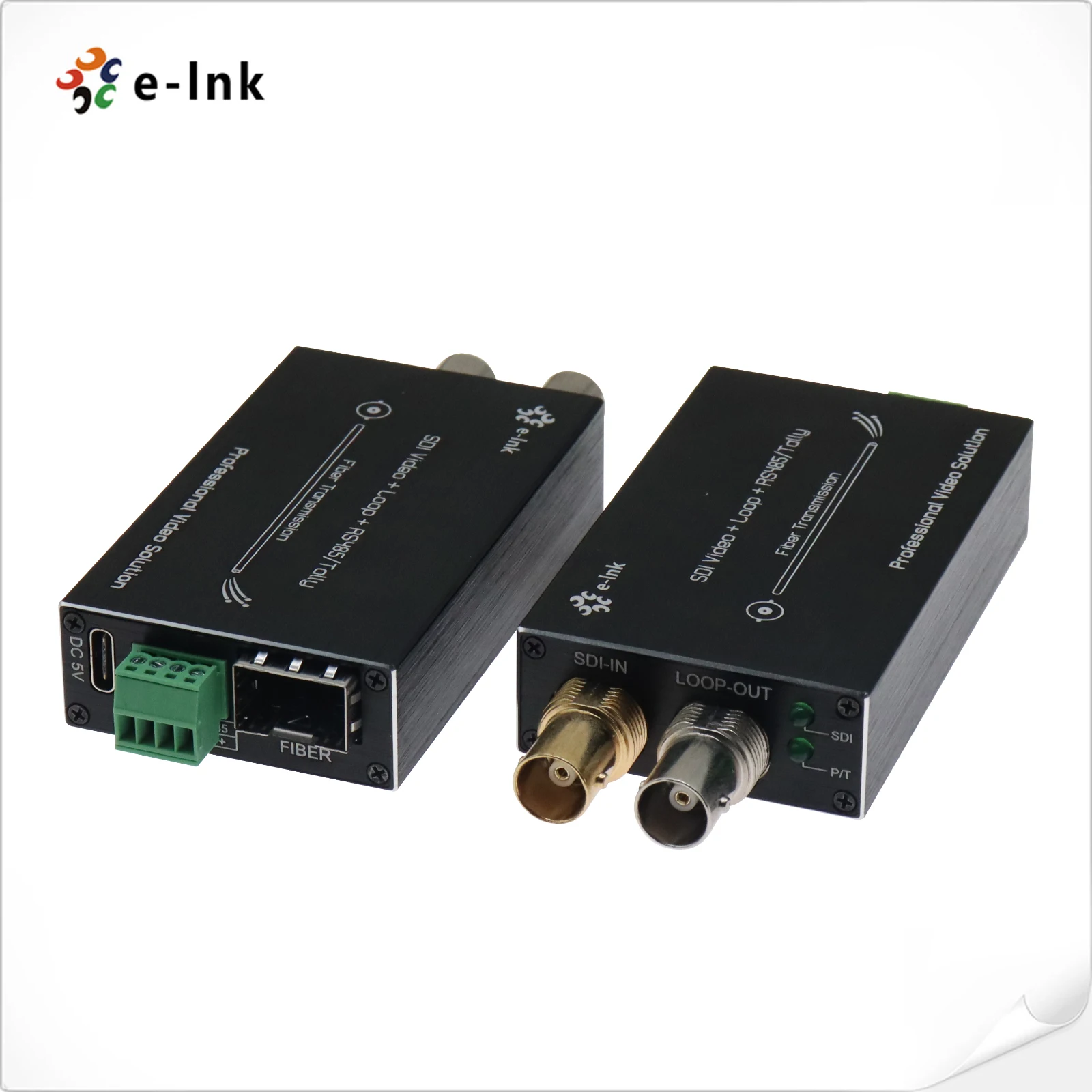 Konverter Ekstender Mini 3G-SDI ke Fiber MMF 500 Meter Konektor LC