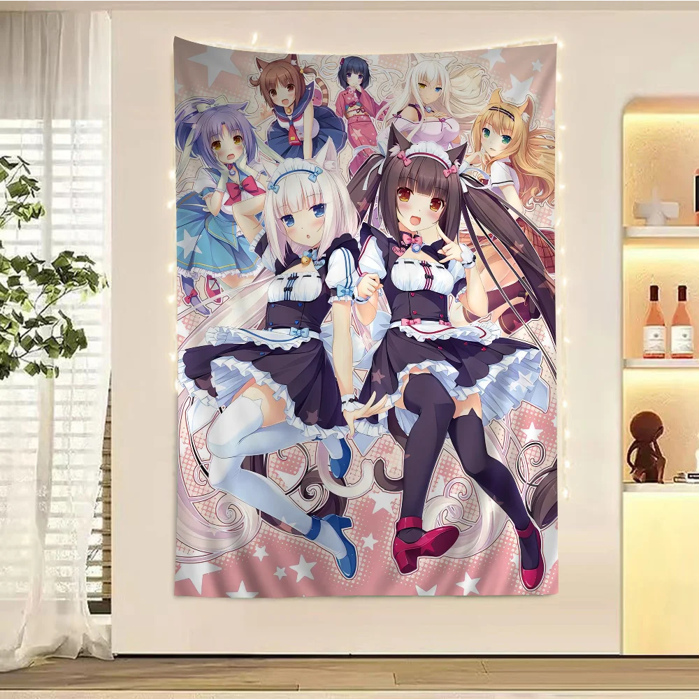 Anime Nekopara Hippie Wall Hanging Tapestries For Living Room Home Dorm Decor Art Home Decor