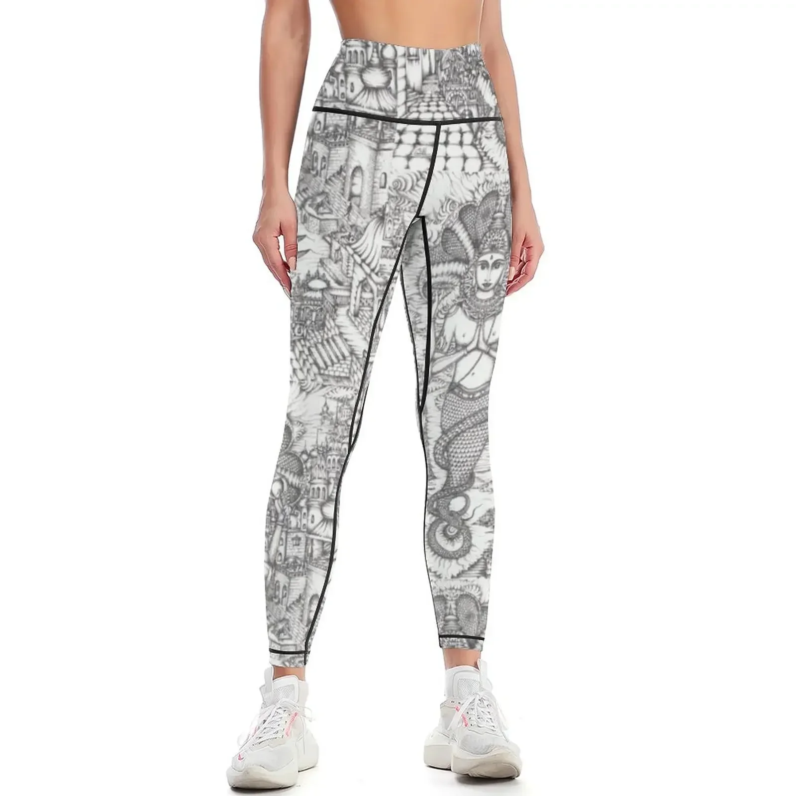 

Patanjali descending into Varanasi Leggings Women's push up sporty woman push up gym clothing Womens Leggings