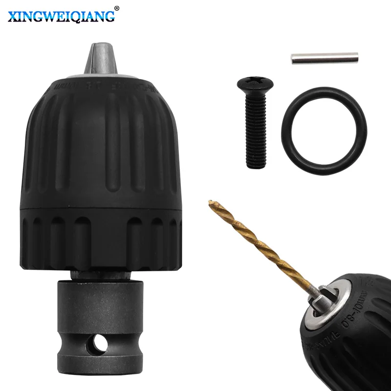 

Impact Drill Electric Hammer Adapter Electric Keyless Drill Chuck Head 3/8-24UNF 0.8-10 mm Electric Wrench Conversion Head