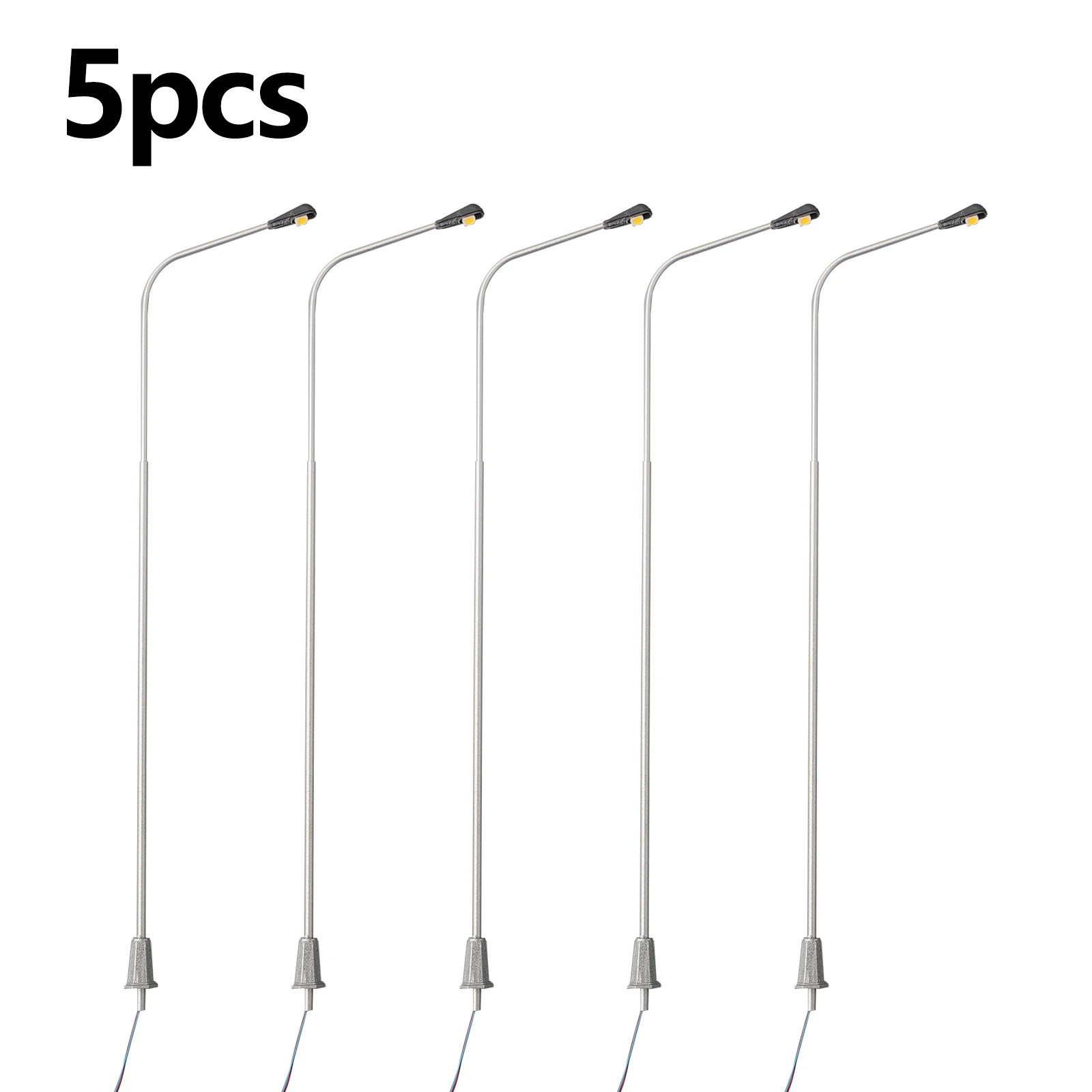 Street Lamp Model 0 Gauge Compatible Model Railway Street Lamps 5 Pack with 20mA Operating Current & Series Resistors Included