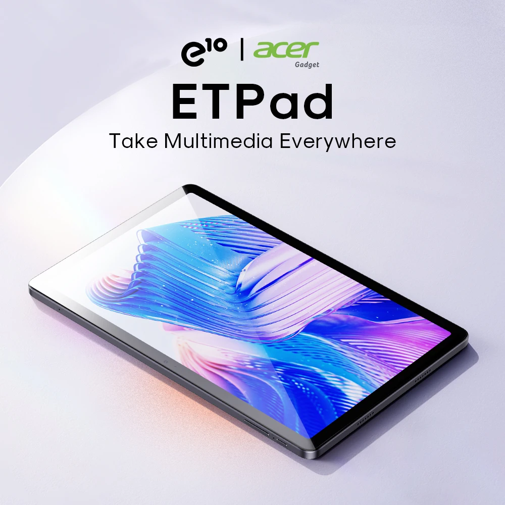 Acer Gadget ETPad Tablet 10.95 Inch 1920x1200 Screen Qualcomm Snapdragon 685 8GB+128GB 7000 mAh Battary Android 14 4 Speakers