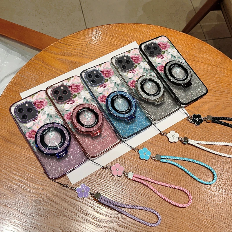 

15 Pro Браслет с покрытием розовых цветов, чехол для телефона для iPhone 15ProMax 11 11ProMax 15 11Pro X 15Pro XR 7 XS 8 Cover