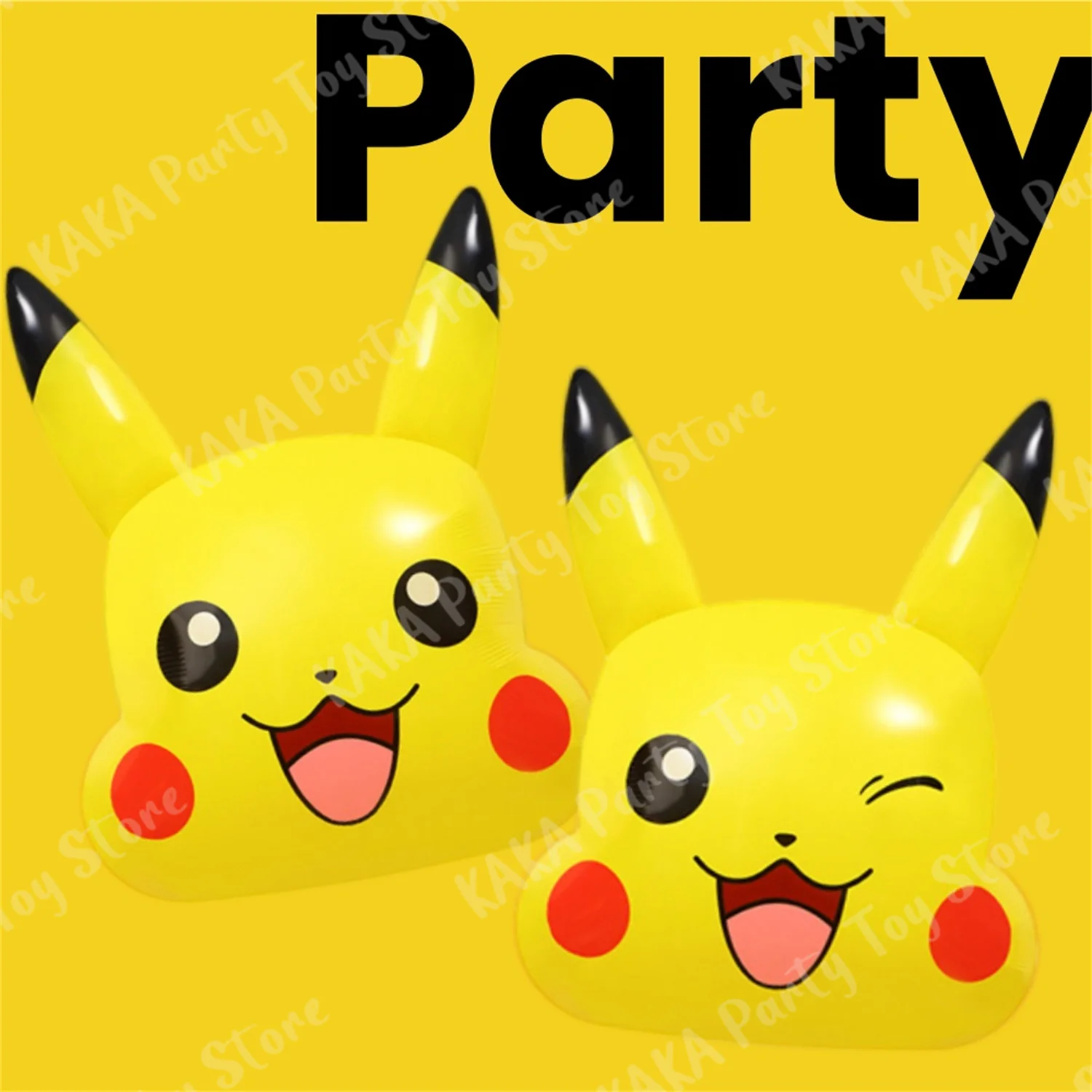 Pokemon Party Balloons Cartoon Pikachu Head Foil Balloon Set Baby Shower Birthday Party Decorations Kids Classic Toy Air Gifts