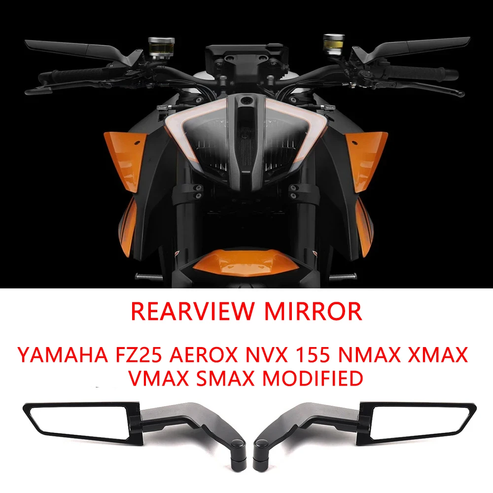 

For Yamaha FZ25 AEROX NVX 155 NMAX XMAX VMAX SMAX Modified Motorcycle fixed Wind Wing Adjustable Rotating Rearview Mirror