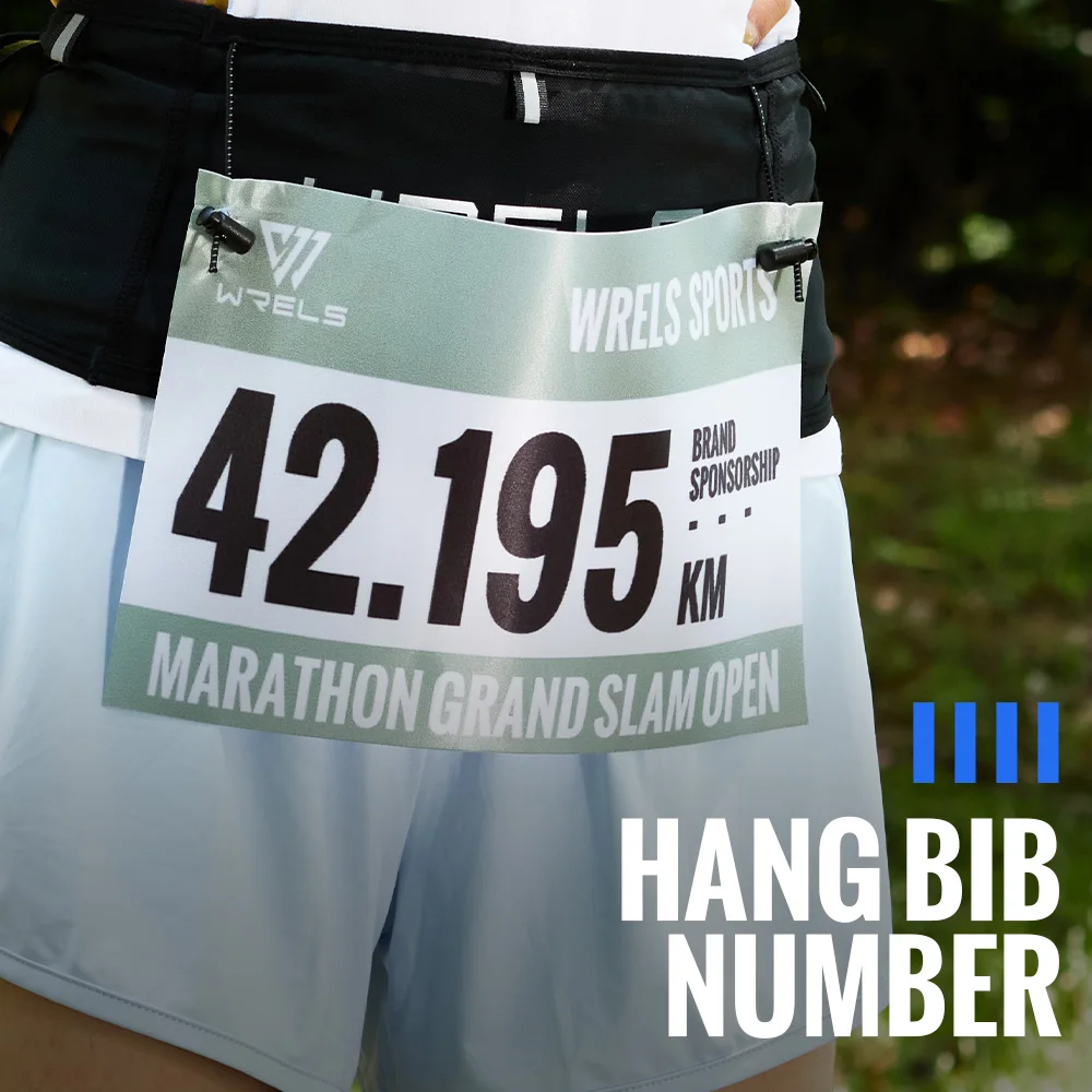 WRELS Waist Bag Multi-Functional Invisible Running Waist Bag Large-Capacity Breathable Fanny Pack Marathon Triathlon Waist Bag