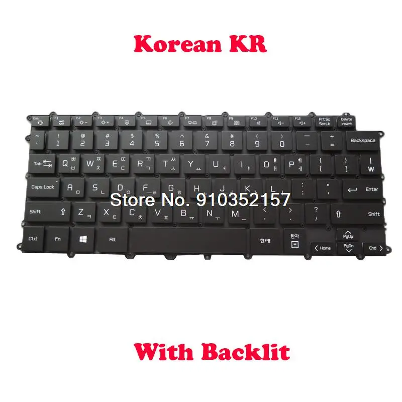 Imagem -02 - Teclado Retroiluminado para Laptop sem Moldura Apto para lg 14z90p 14z90p-g 14z90p-k Polônia Espanhol sp Itália Inglês po Arábia ar Coreano kr