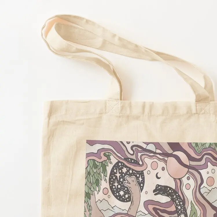 Jurassic Portal Purple Haze Palette Dinosaur Science Fiction Art Tote Bag Women's bag personalized tote bag