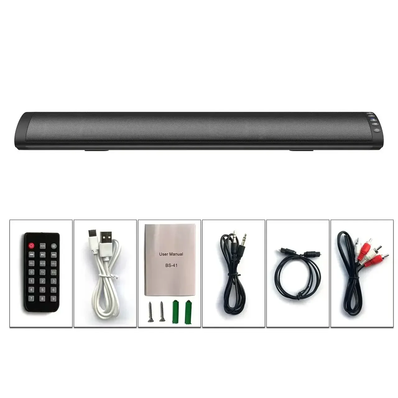 Home Theater System Bluetooth Speaker Computer TV Soundbar Wireless Soundbox 3D Surround Sound Music Center with RCA FM Radio