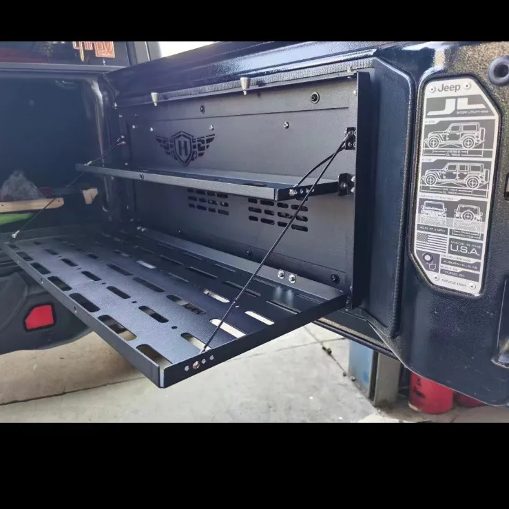 

Подходит для стола из материала задней двери Jeep Wrangler 18-24, стеллажа для хранения, полки, доски для еды JL Wrangler.