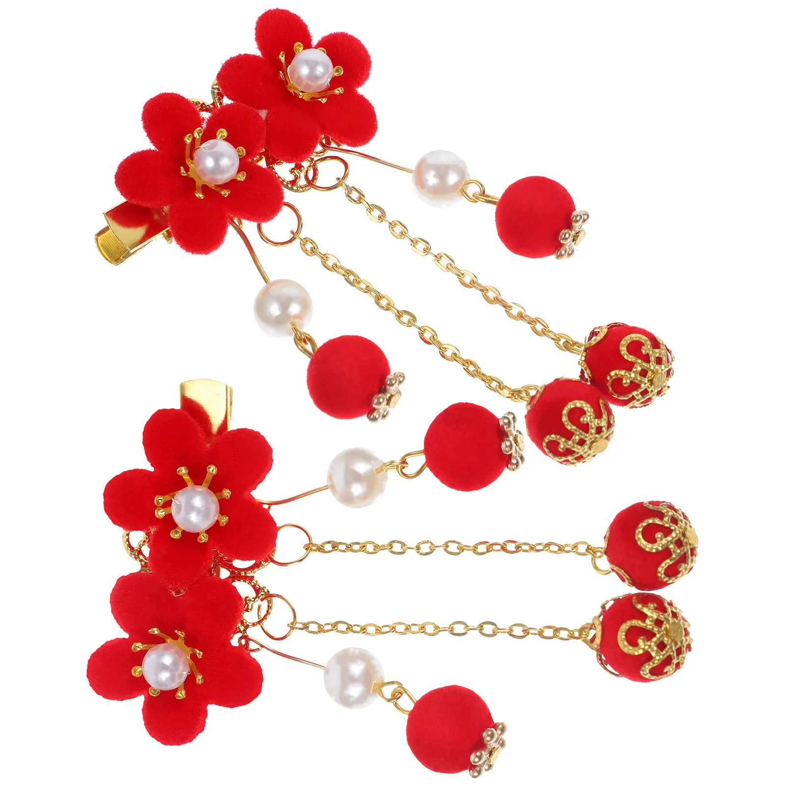 

1 Pair Kid Hanfu Headwear Chinese Ancient Style Tassel Hairpin Elegant Fringed Barrette For Girl Baby Accessories Hairpin