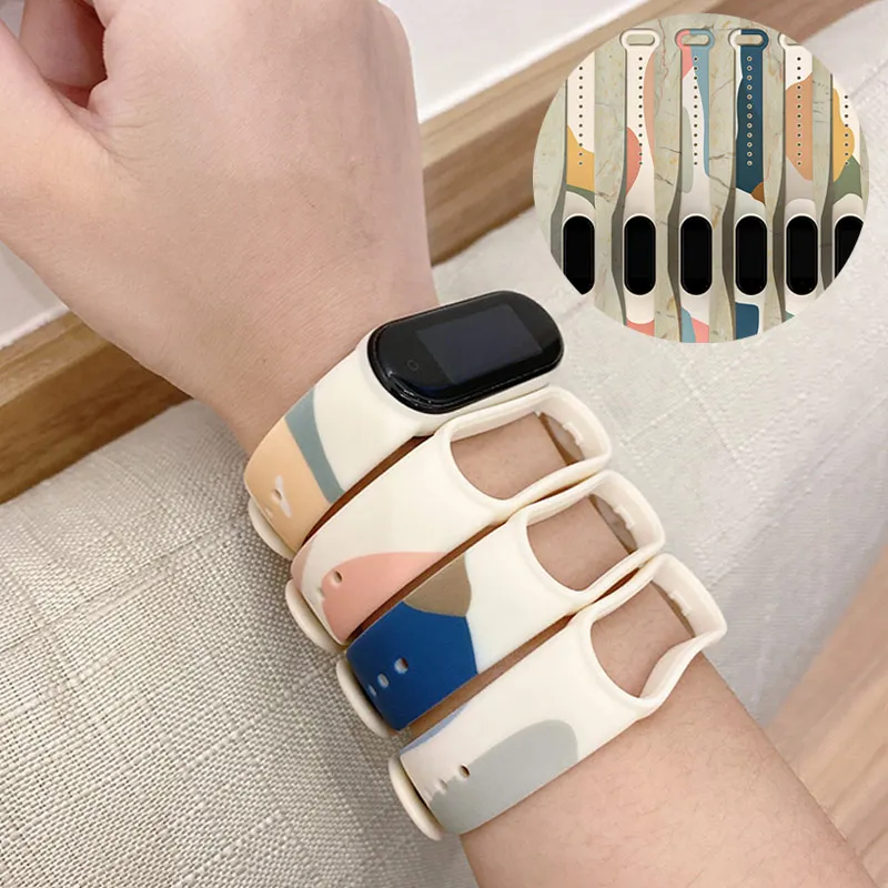 Morandi Color Sport Strap For Xiaomi Mi Band 3 4 Silicone Wristband Replace Mi Band 4 5 Morandi Bracelet For Mi Band 5 6 Straps