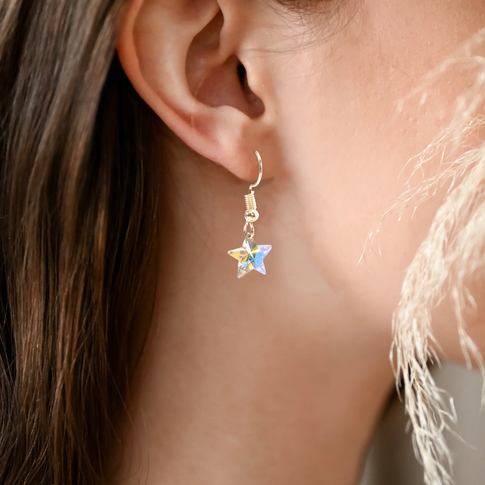 

45Pcs Glass Star Charm Lightweight Not Easy Fade DIY Jewelry Making Accessories Necklace Bracelet Glass Star Decoration