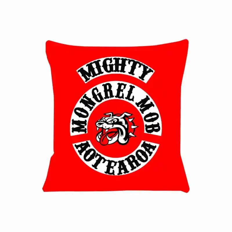 Mongrel Mob Cushion Cover for Sofa Pillow Case Cover Seat Car Throw Pillowcase 45X45cm For Home Decorative