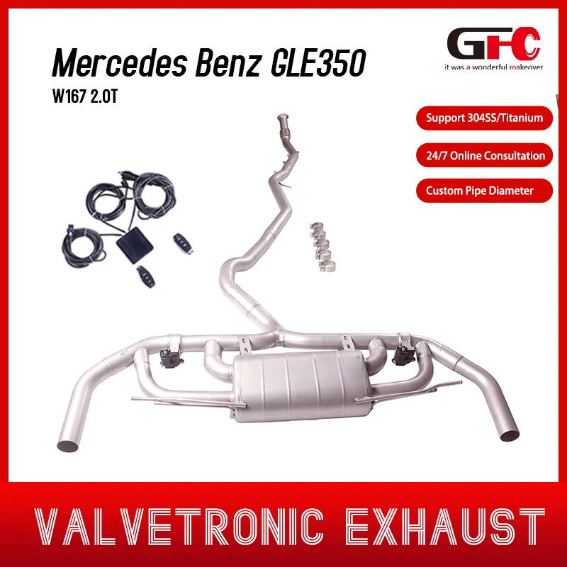 

High Performance 2021 Mercedes-Benz GLE350 W167 2.0T 304 Stainless Steel Exhaust System
