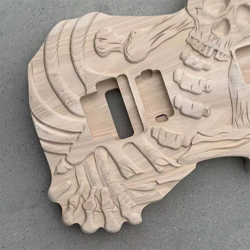 Half-finished electric guitar skull guitars guitarra