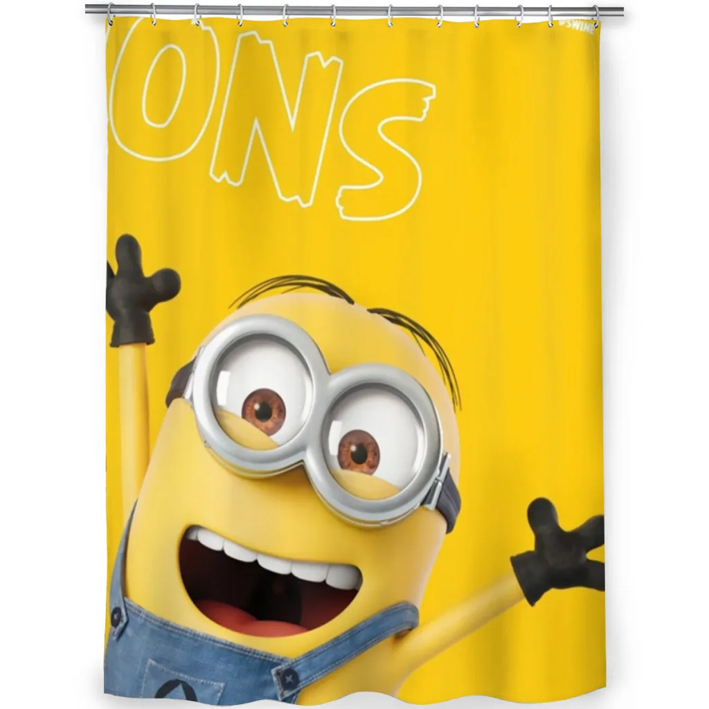 New M-Minions Waterproof Shower Curtain Polyester Cloth Bath Curtain For Bathroom Decoration