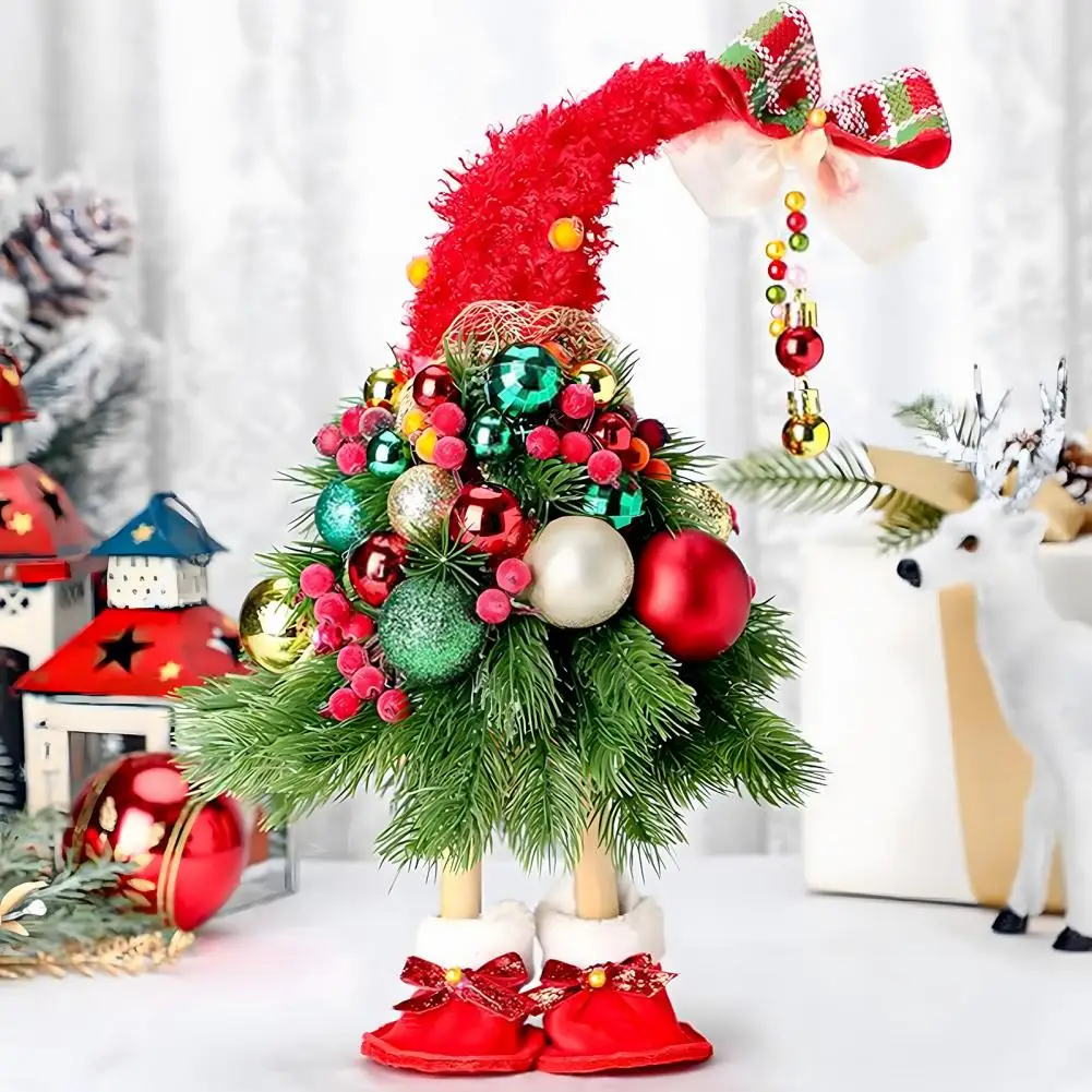 

Статуэтка гномов, рождественские украшения, рождественская елка ручной работы, фигурки гномов с шариковыми украшениями для столешницы