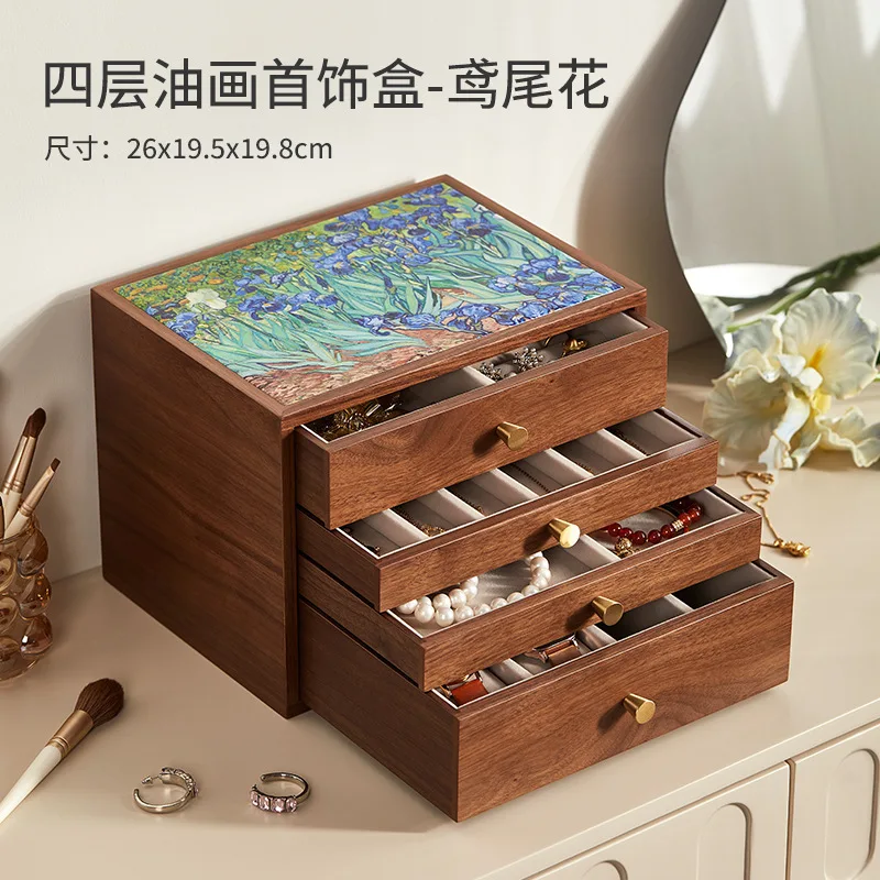 Fuji Liangpin Visual Storage Box Practical Gifts for Girlfriend Jewelry Box Large Necklace Earrings Earrings Jewelry Box