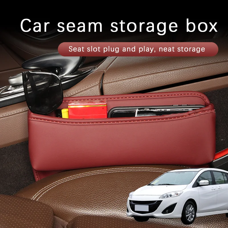 

Car Seat Gap Storage Box Driver Front Auto Seat Gap Filler Organizer Wallet Keys Card Storage Box For Mazda 5