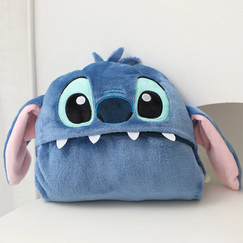 Cartoon Stitch Melody Periferica Mantello con cappuccio Mantello per studenti Mantello per pisolino caldo addensato Coperta per aria condizionata per ufficio Regalo per bambini