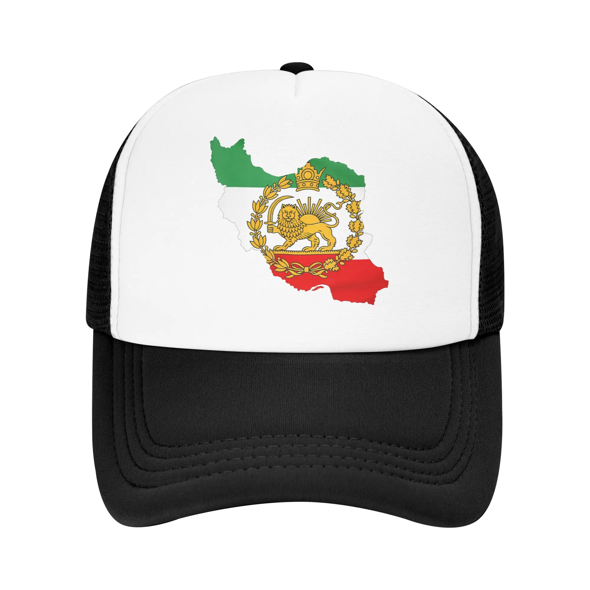 

Бейсболка-тракер с принтом «Персидский лев, карта Ирана, иранский флаг», мужская, летняя, уличная мода, K-pop, рок, оптовая продажа, снэпбэк