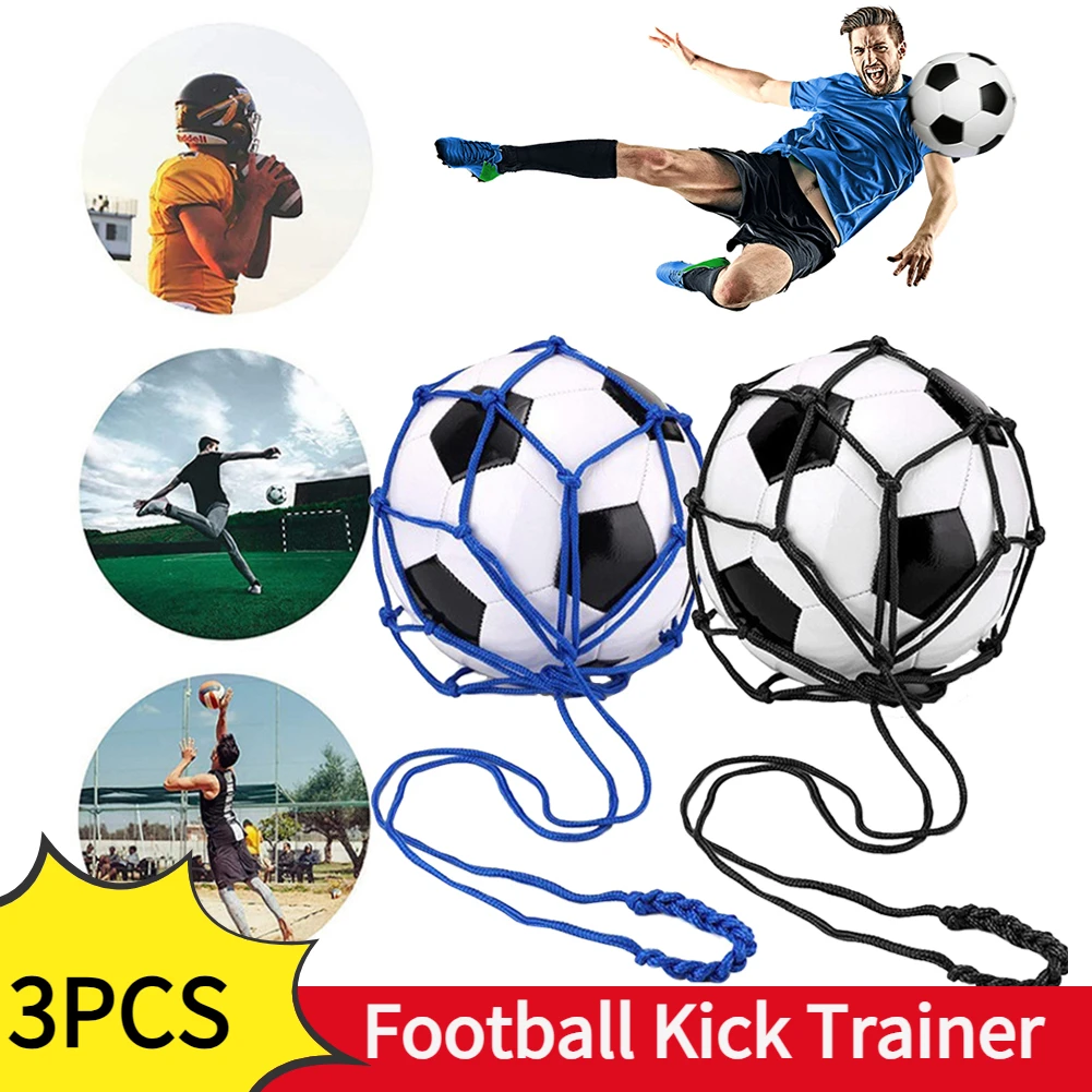 Football Kick Throw Solo Practice Training Aid Control Skills Adjustable Soccer/Volleyball/Rugby Auxiliary Circling Training