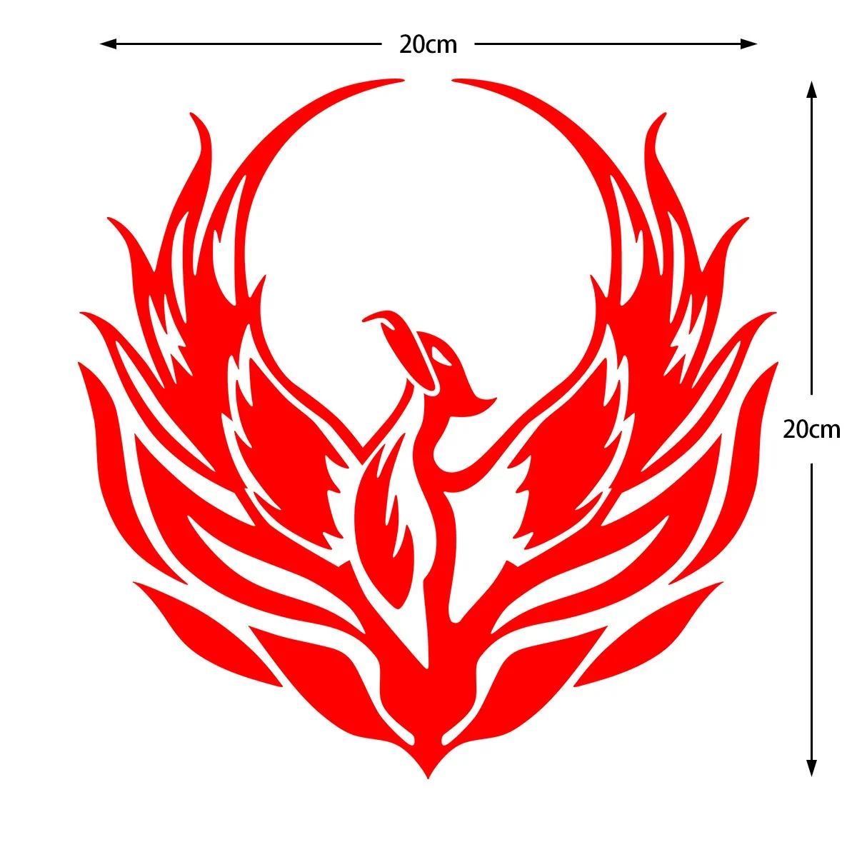 Laser Fire Phoenix Vinyl Stickers Decals Scratch Cover for Car Electric Vehicle Body Decor