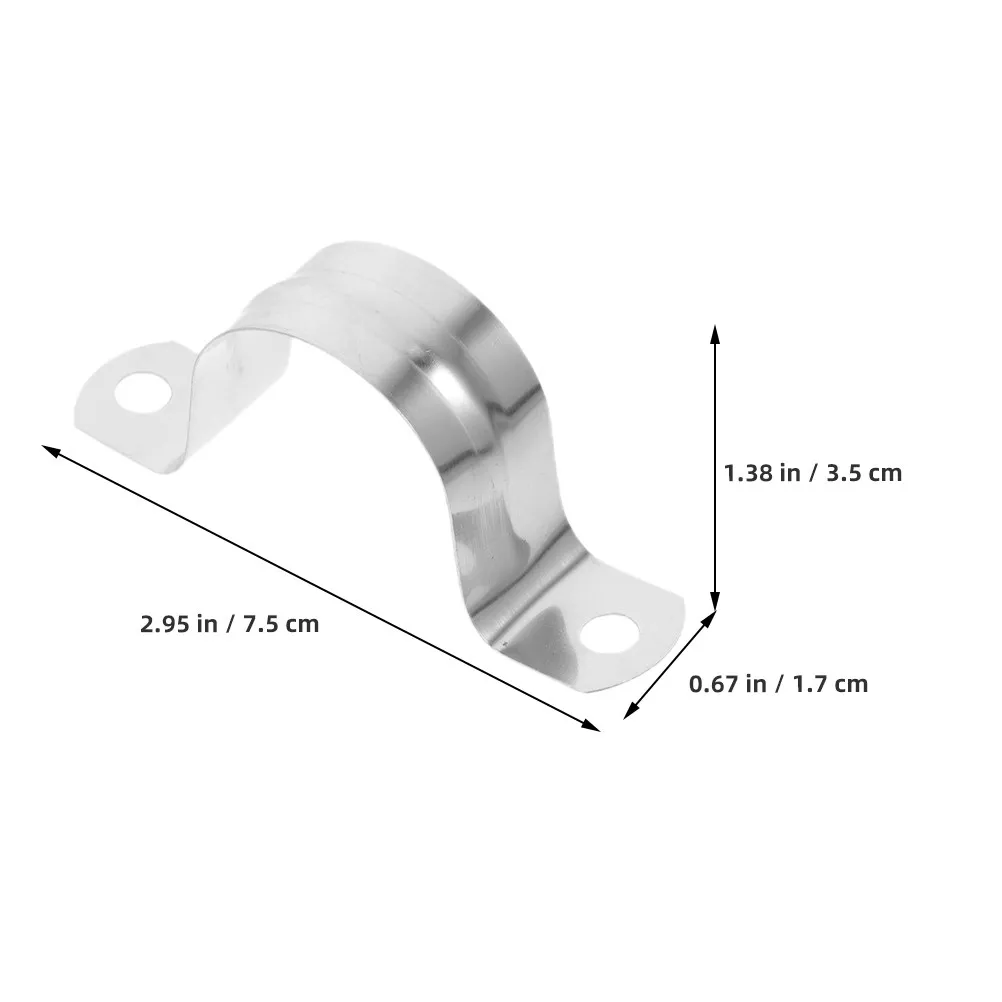 10Pcs U-Shape Conduit Clamp 35Mm Stainless Steel Pipe Holder Bracket for Plumbing Agriculture Construction Water Pipe Support - view 6