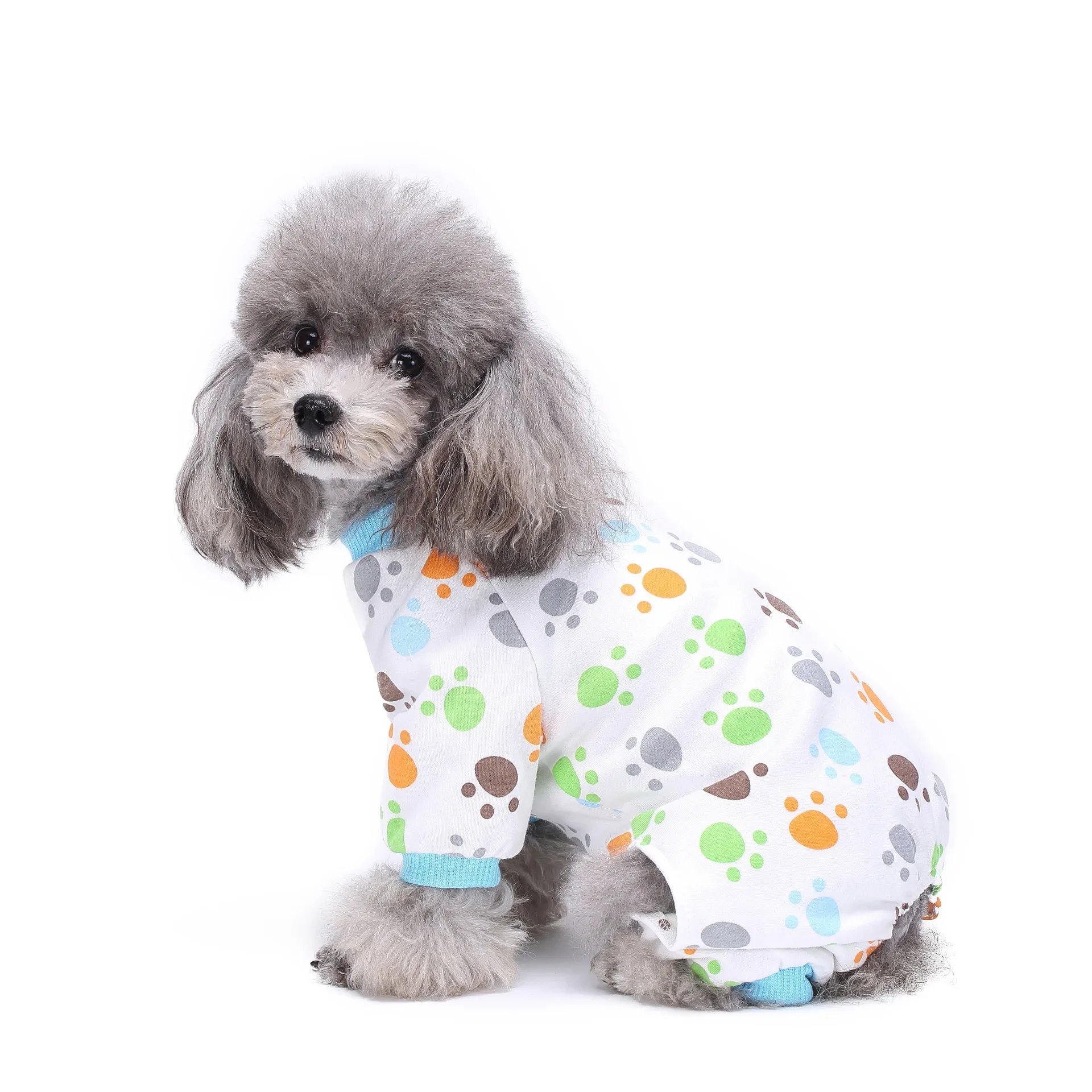 

Pet Clothing Dog Clothes Cotton Four-legged Pajamas Knitted Pet Clothes Homewear Pajamas