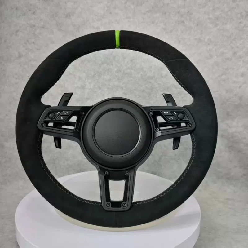 Suede Car Steering Wheel For Porsche 911 991 970 997 Boxster 987 996 Cayenne 957 958 Cayman 981 Panamera Macan Taycan GT3 GTS RS