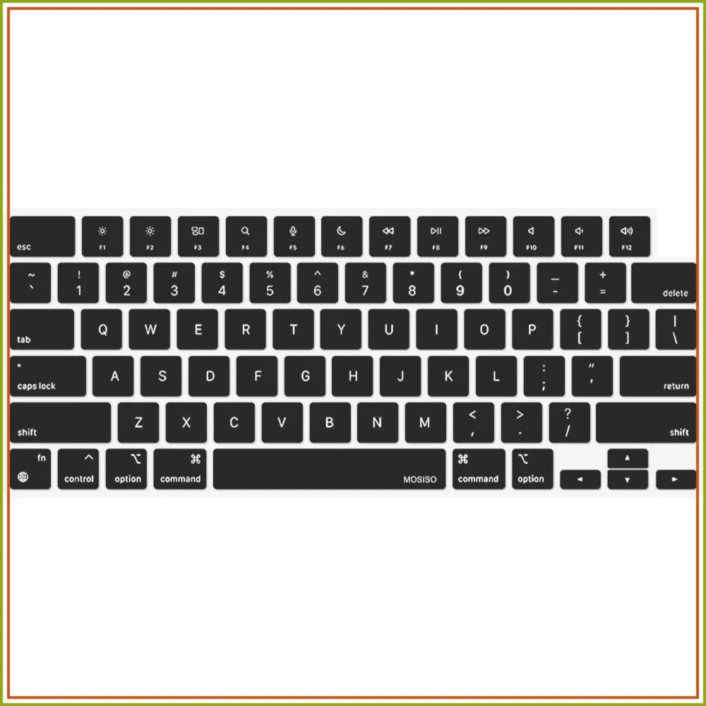 

Keyboard Cover Skin for MacBook Air 15/13.6 & Pro 14/16 2021-2025, Black
