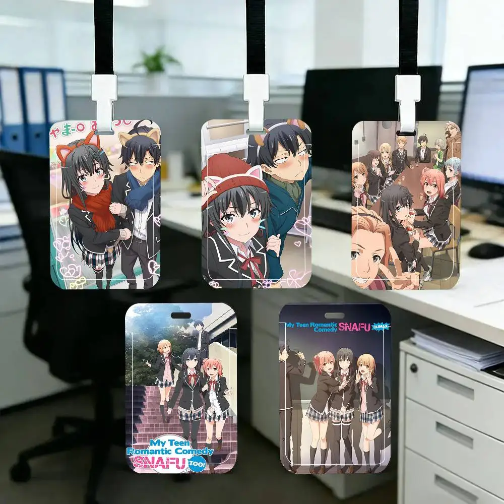 1pc My Teen Romantic Comedy SNAFU Anime ID Card Sleeve School Card Access ID Card Bus Meal Card Protective Sleeve Easy Push