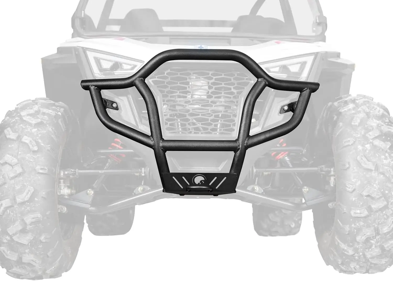

Front bumper for the 2022+ Polaris RZR 200, textured black, UV-resistant powder-coated, protects the entire front end, easy to install