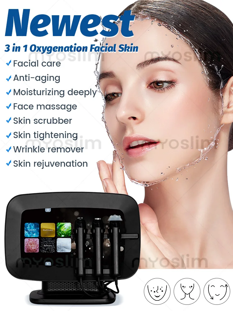 

3-In-1 Oxygen Beauty Instrument, Exfoliating, Whitening, Tightening Skin, Facial Care, Deep Cleansing & Nourishing