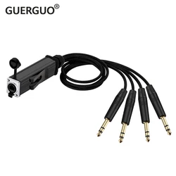 0.5M-10M 4 Channel 1/4'' TRS Snake Cable to Ethercon Cable with Cat5 RJ45 Female Receiver for Stage and Recording Studio